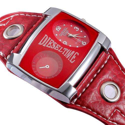 New 2015 rectangle design with elegant leather band - black